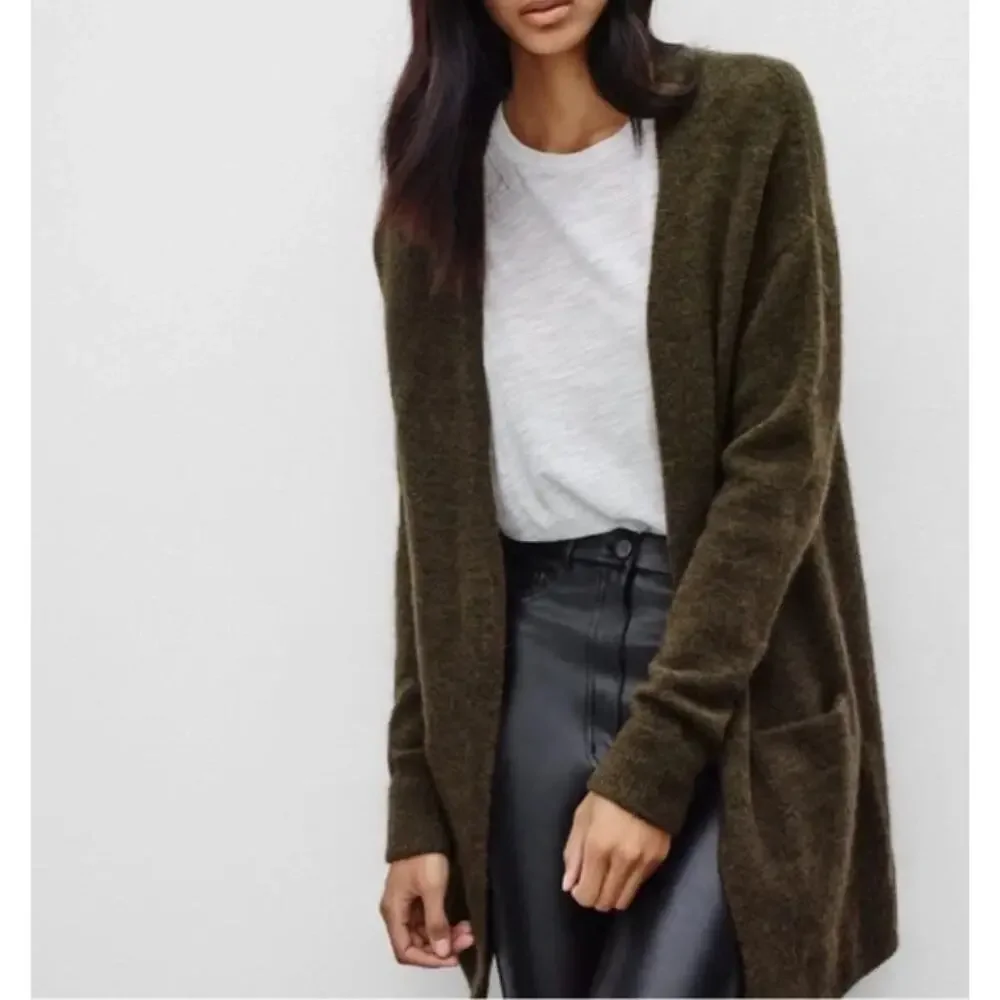 Wilfred Free Green Cardigan Sweater
